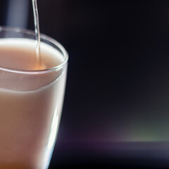 glass of beer full of foam square