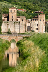 Fototapeta na wymiar The medieval castle of Valbona in the Euganean hills. Lozzo Atesino, Padova province, Veneto, Italy, Europe.