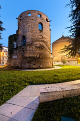Fototapeta na wymiar The imposing Venetian tower of Legnago. Verona province, Veneto, Italy, Europe.