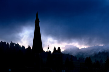 Obraz premium Nike Hercules missile dating from the Cold War at the Base Tuono museum of Coe pass. Folgaria, Cimbra Alp, Trentino, Italy.