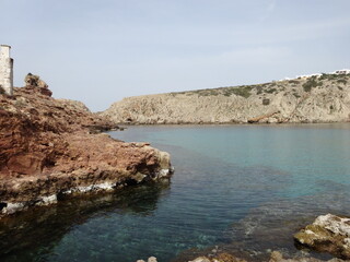 Fototapeta na wymiar Cala Morell, Menorca, Islas Baleares, España