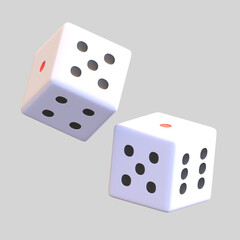 casino dice game icon 3d illustration render