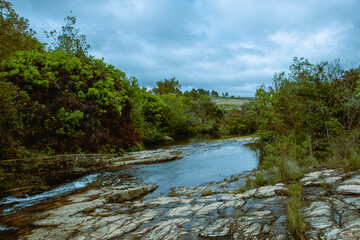 Fototapeta na wymiar Natural landscape in the city of Carrancas, State of Minas Gerais, Brazil