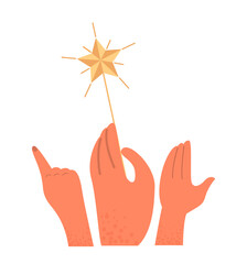 Uniqueness and individuality concept. Character standing out