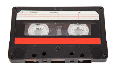 Audio cassette isolated on the white background