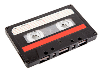 Audio cassette isolated on the white background