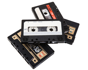 Obraz premium Audio cassette isolated on the white background