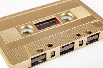 Audio cassette isolated on the white background