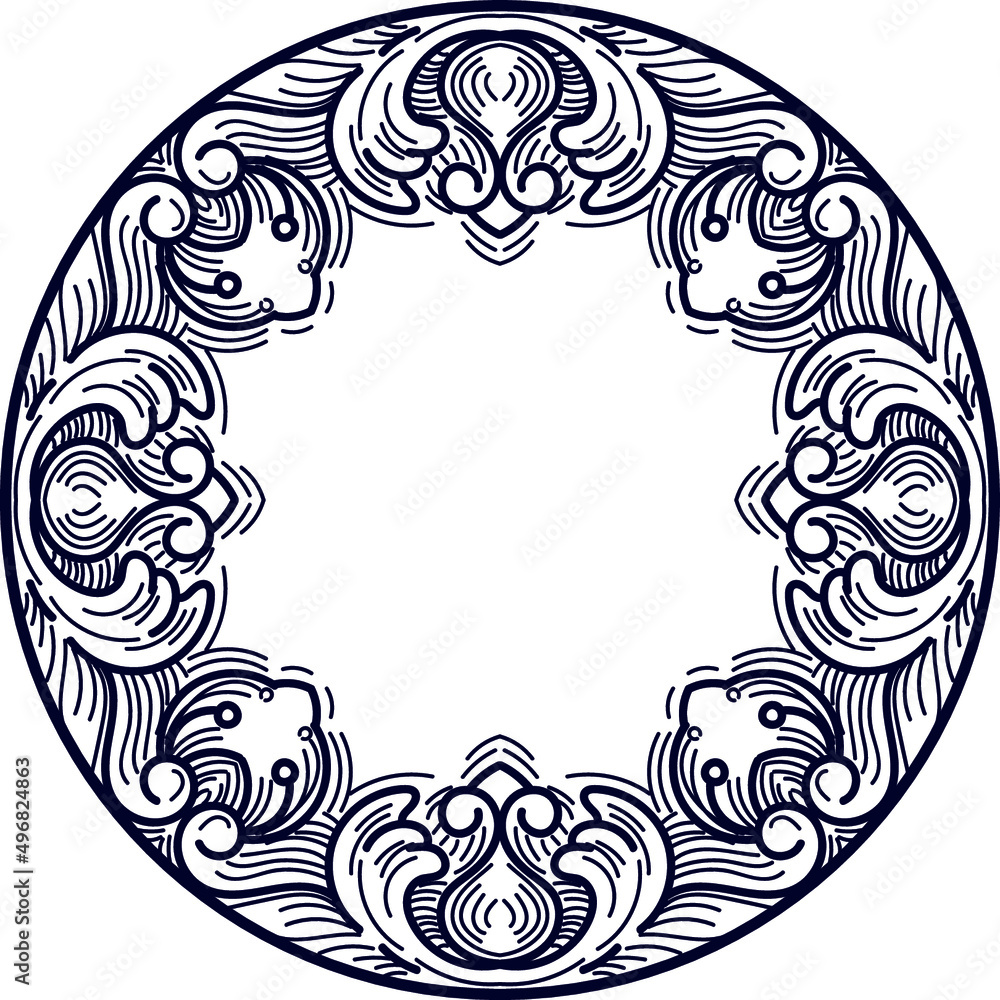 Poster vector of a beautiful pattern on a white background