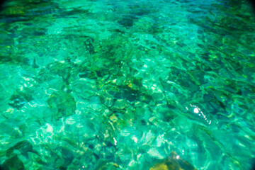 Blue sea texture, swimming pool water background,.Ripple Sun Reflection Background,