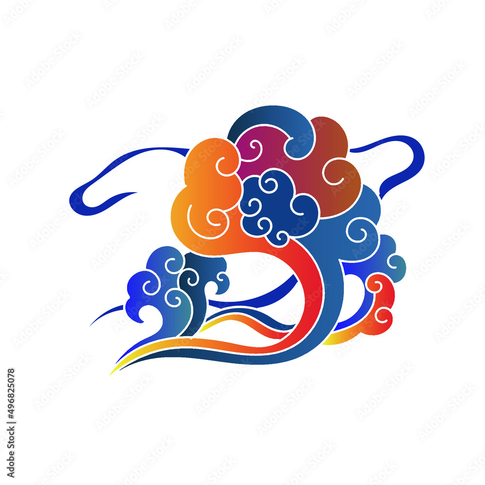 Aufkleber vector of a beautiful colorful pattern on a white background