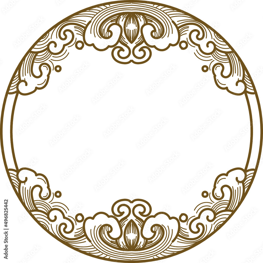 Poster vector of a beautiful pattern on a white background