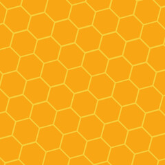 Bright yellow honeycomb background for postcard