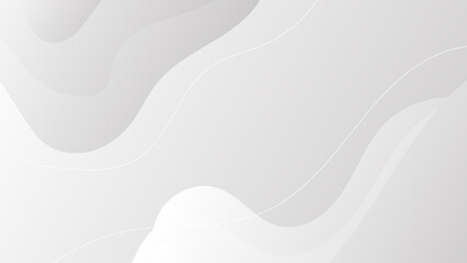 white abstract background with wave lines design. vector