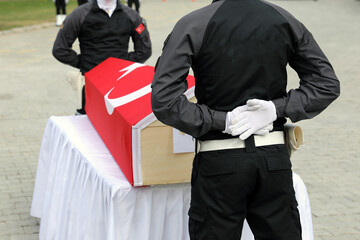 Funeral of the soldier who was martyred