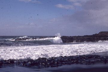 waves on the beach vintage