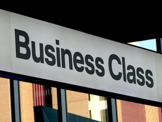 Schriftzug Business Class