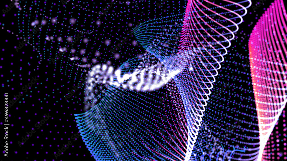 Poster background with colorful fluid. particle fluid