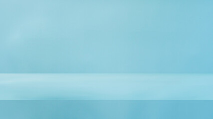 Empty pastel blue color table template background ,product display with copy space.
