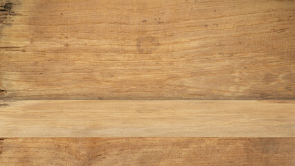 Naklejka premium Empty wood table for product display background with copy space.