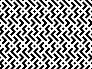 Abstract geometric pattern. A seamless vector background. White and black ornament. Graphic modern pattern. Simple lattice graphic design