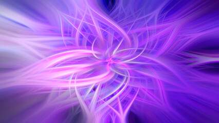 abstract neon pink flower. bright rays background. psychedelic pink background