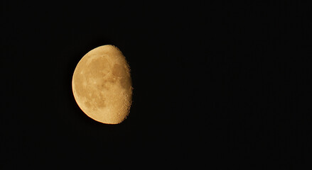 Photograph of Moon in the last quarter lunar phase.