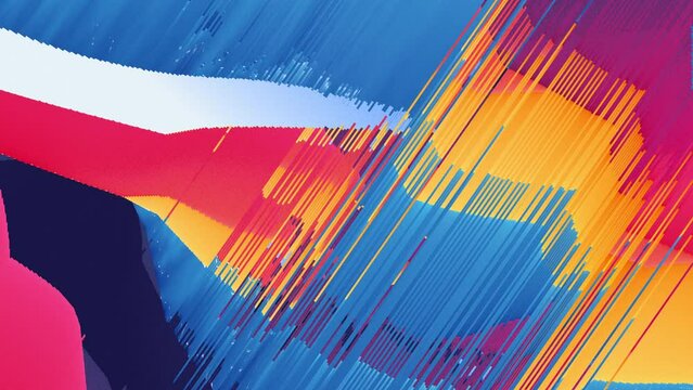Abstract pixelation animation with glitch and pixel sorting effects. 2D animated wallpaper.