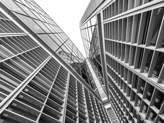 Fototapeta premium Exterior of modern architecture. Building abstract background