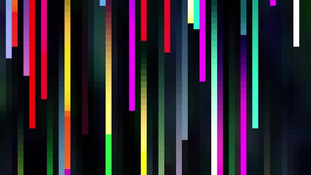 colourful pixel sorting low resolution animation, 2D abstract background