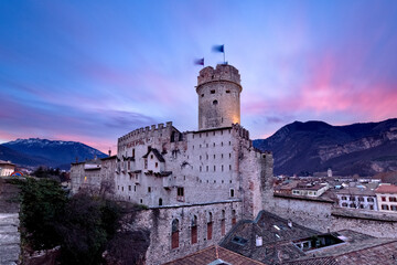 The Buonconsiglio castle in Trento is one of the major monumental complexes in the Trentino-Alto Adige region. Trentino Alto-Adige, Italy, Europe. - obrazy, fototapety, plakaty