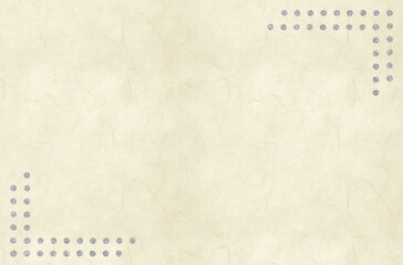 Fototapeta premium Background material: Japanese paper with glittery silver dotted frames