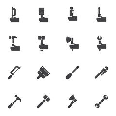 Work tool vector icons set