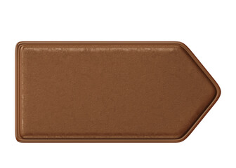 3D Chocolate Frame isolated
