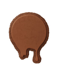 3D Chocolate Frame isolated