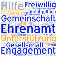Wortwolke zu Ehrenamt