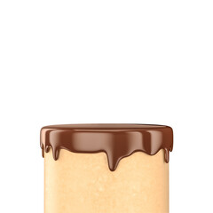 Easter Chocolate Podium 3d isolated.