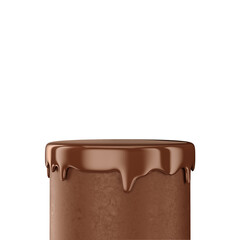 Easter Chocolate Podium 3d isolated.