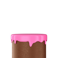 Easter Chocolate Podium 3d isolated.