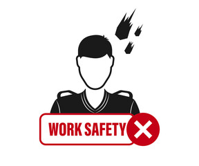 Job security concept. Label for business, marketing and advertising. Vector on isolated background.
