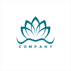 Modern abstract Lotus bull logo illustration design