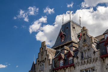 Castle roof, country-side Belgium