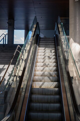escalator in the building 