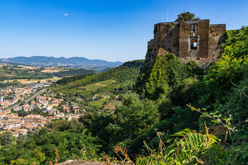 Beautiful view of the landscape on a sunny day in Orvieto, Umbria, Italy