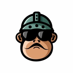 vector illustration of cute boy logo