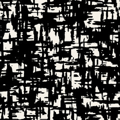 Vector seamless pattern. Abstract texture with bold monochrome shapes. Creative background with abstract blots. Decorative spotty grunge design.