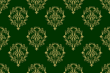 Seamless pattern with interesting doodles on colorfil background. Pano. Raster illustration.