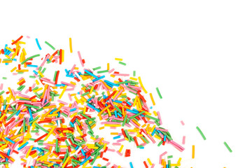Sugar sprinkle dots, decoration for cake and bakery, a lot of sprinkles