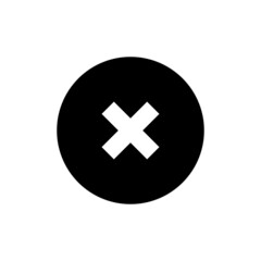 Cancel icon in black round