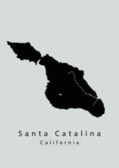 Santa Catalina California Island Map